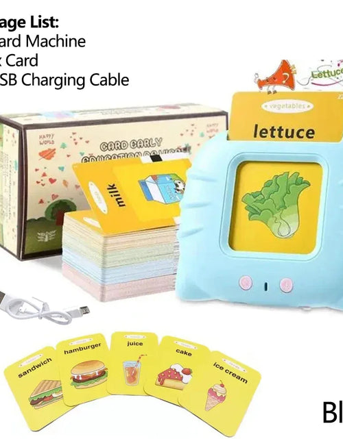 Load image into Gallery viewer, Early Education Flash Card Learning Toys Talking Flashcards for Kids Preschool English Electronic Audio Book Machine Gift
